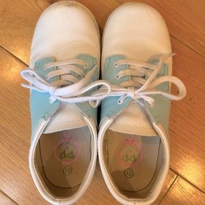 Posh Pickle boys saddle oxfords Easter Spring 12 light blue/white